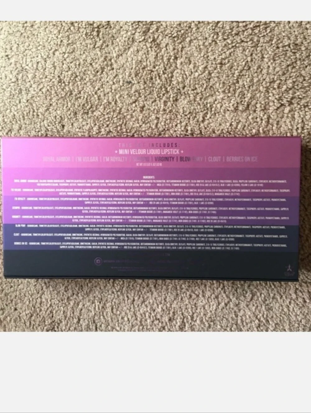 Jeffree Star Cosmetics Blood Lust Queen B**ch Mini Velour Liquid Lipstick Set